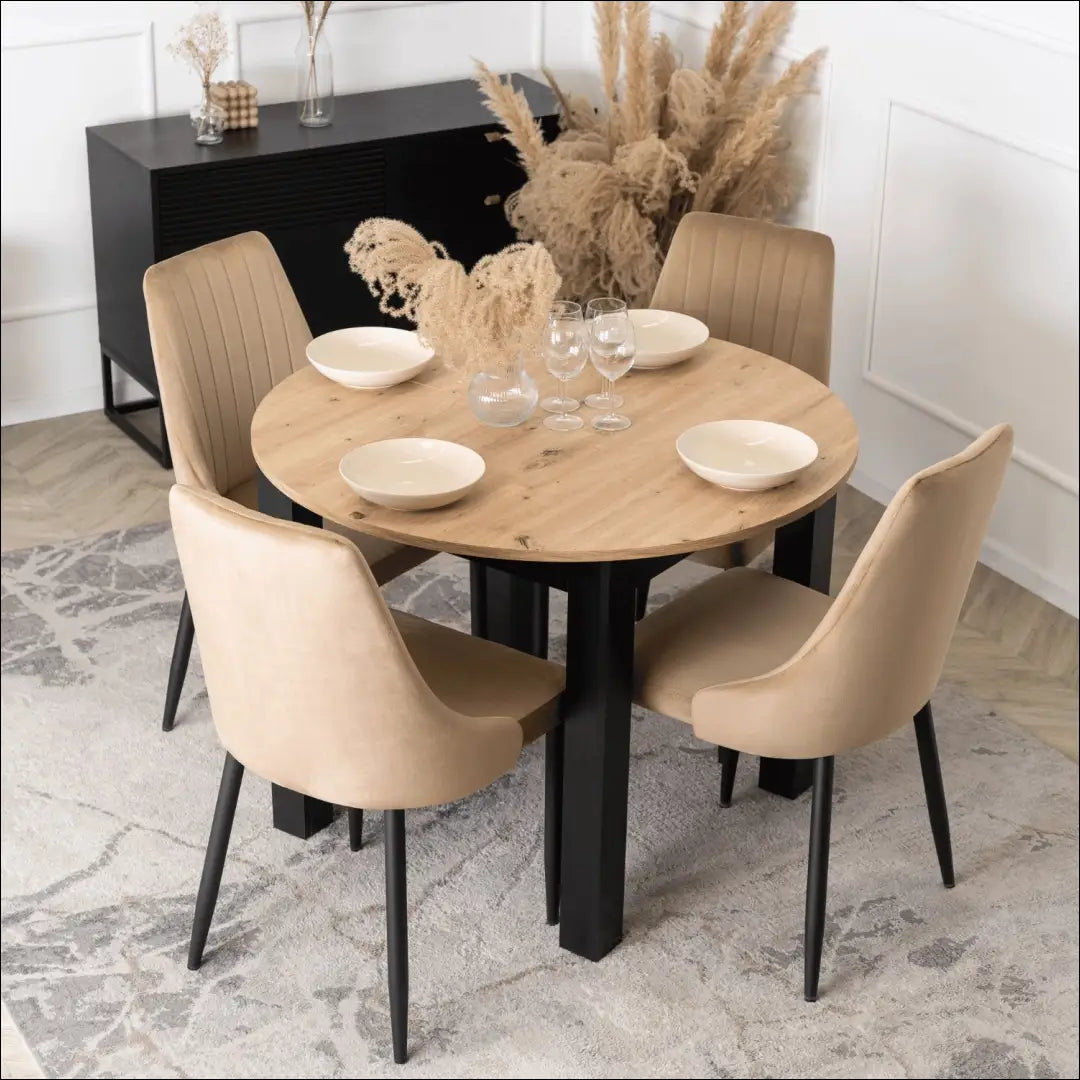 Kėdė su veliūro audiniu smėlio spalvos TE550 - €51 Save 15% 50-100, __label:Pristatymas 5-14 d.d., elite,