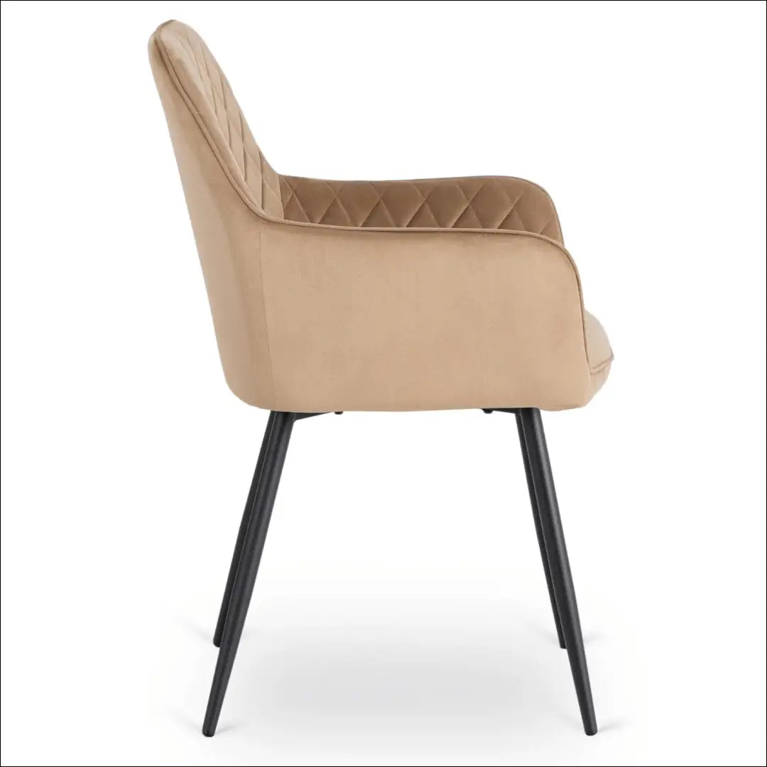 Kėdė su veliūro audiniu smėlio spalvos TE898 - €54 Save 15% 50-100, __label:Pristatymas 5-14 d.d., elite, Krzesła,