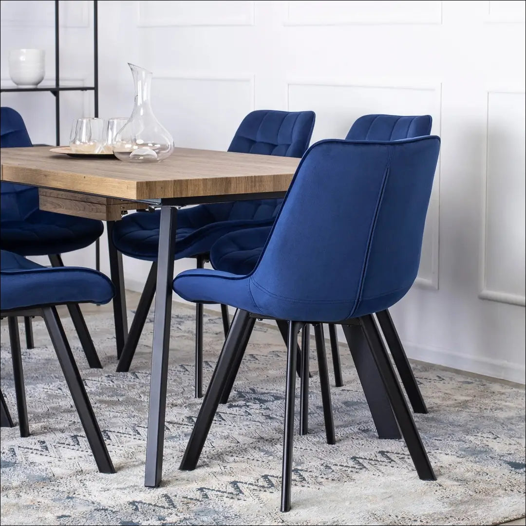 Kėdė su veliūro audiniu tamsiai mėlynos spalvos TE035 - €52 Save 15% 50-100, __label:Pristatymas 5-14 d.d., elite,