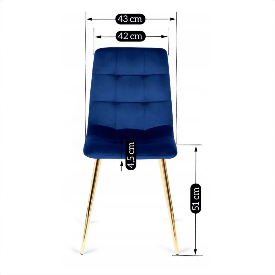 Kėdė su veliūro audiniu tamsiai mėlynos spalvos TE131 - €43 Save 15% 25-50, __label:Pristatymas 5-14 d.d., elite,