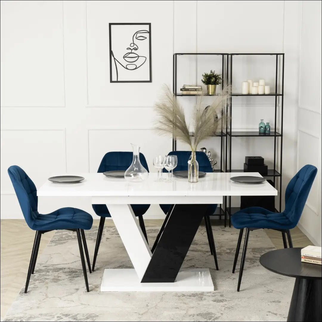 Kėdė su veliūro audiniu tamsiai mėlynos spalvos TE314 - €51 Save 15% 50-100, __label:Pristatymas 5-14 d.d., elite,