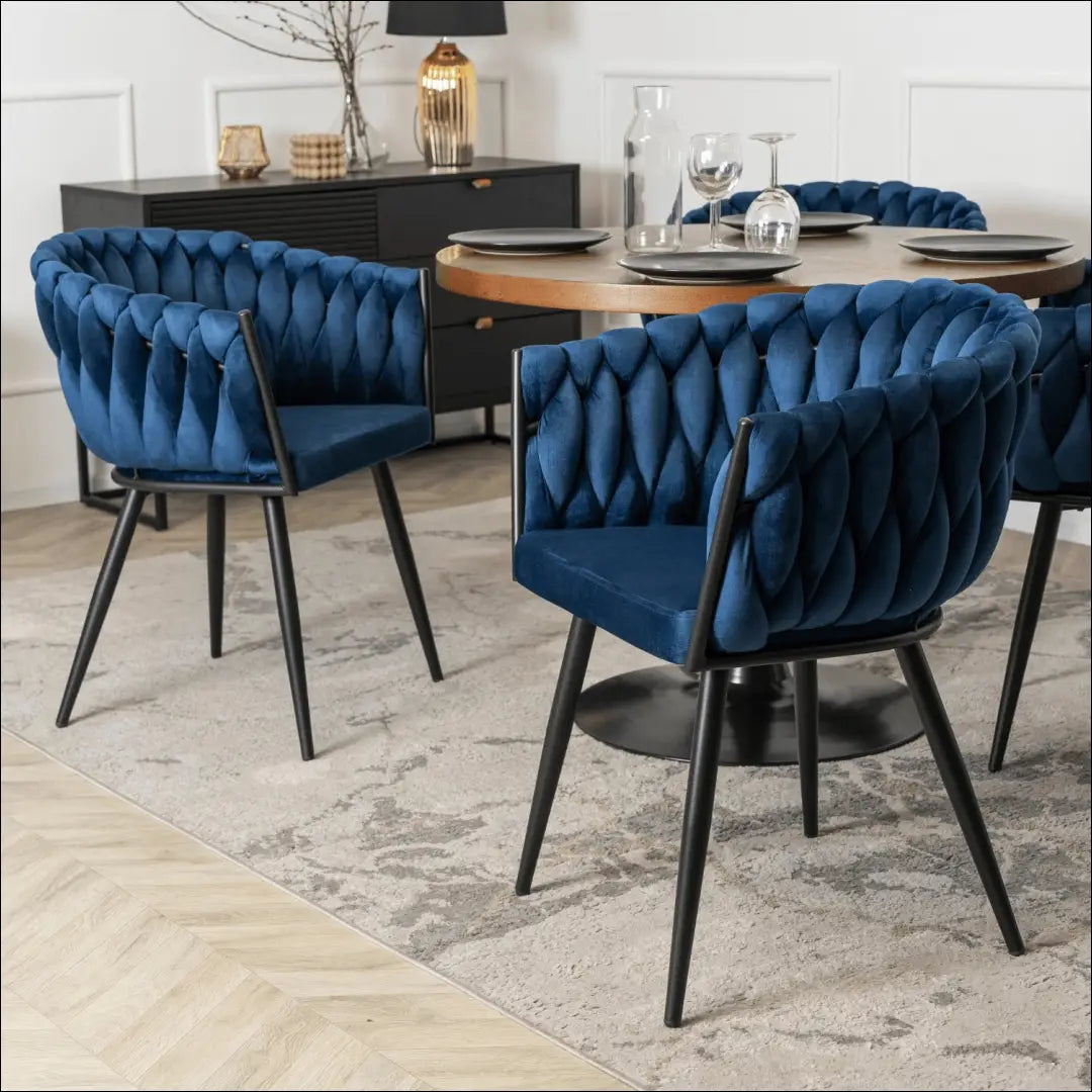 Kėdė su veliūro audiniu tamsiai mėlynos spalvos TE394 - €97 Save 15% 50-100, __label:Pristatymas 5-14 d.d., elite,