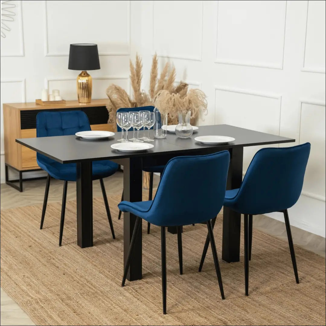 Kėdė su veliūro audiniu tamsiai mėlynos spalvos TE466 - €43 Save 15% 25-50, __label:Pristatymas 5-14 d.d., elite,