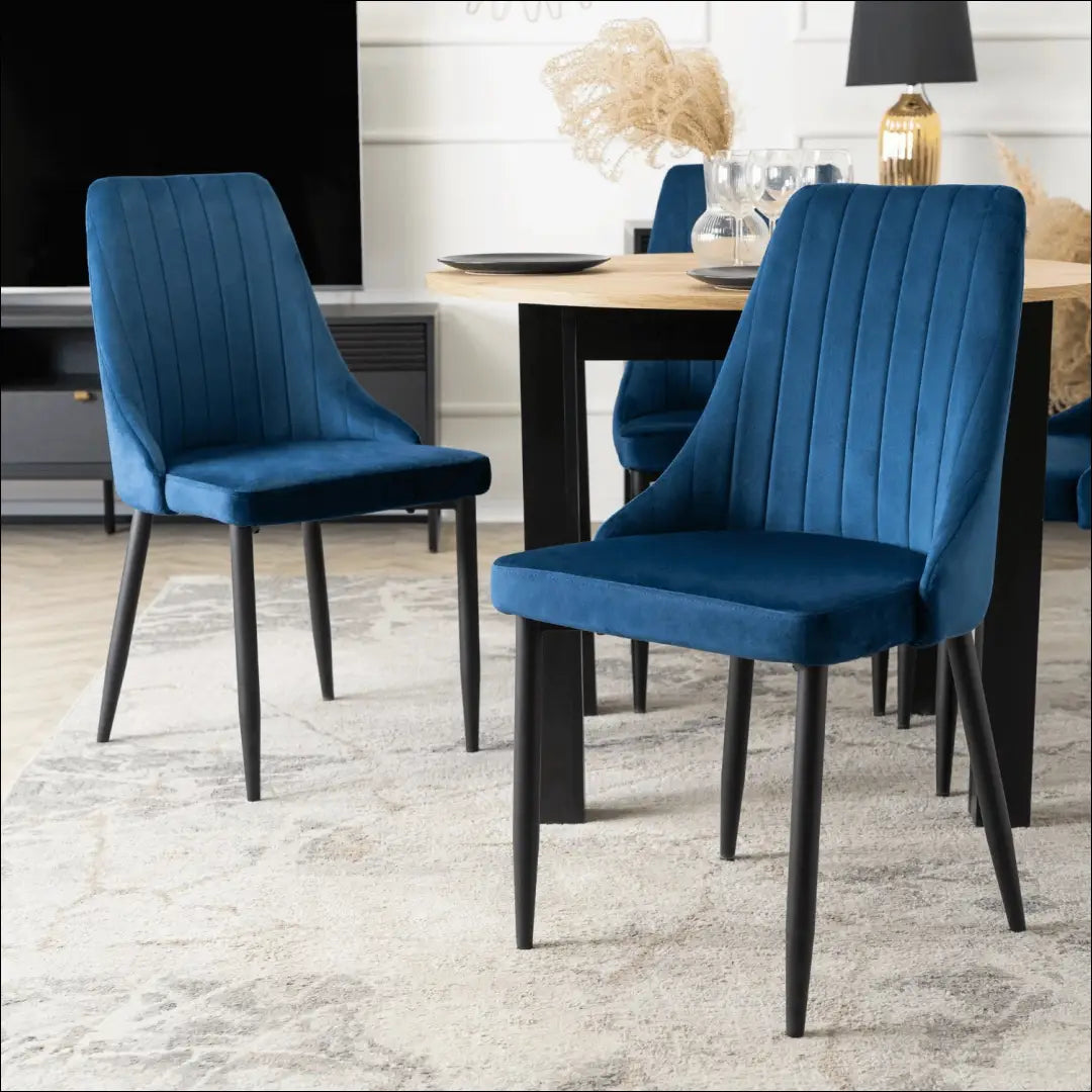 Kėdė su veliūro audiniu tamsiai mėlynos spalvos TE551 - €51 Save 15% 50-100, __label:Pristatymas 5-14 d.d., elite,