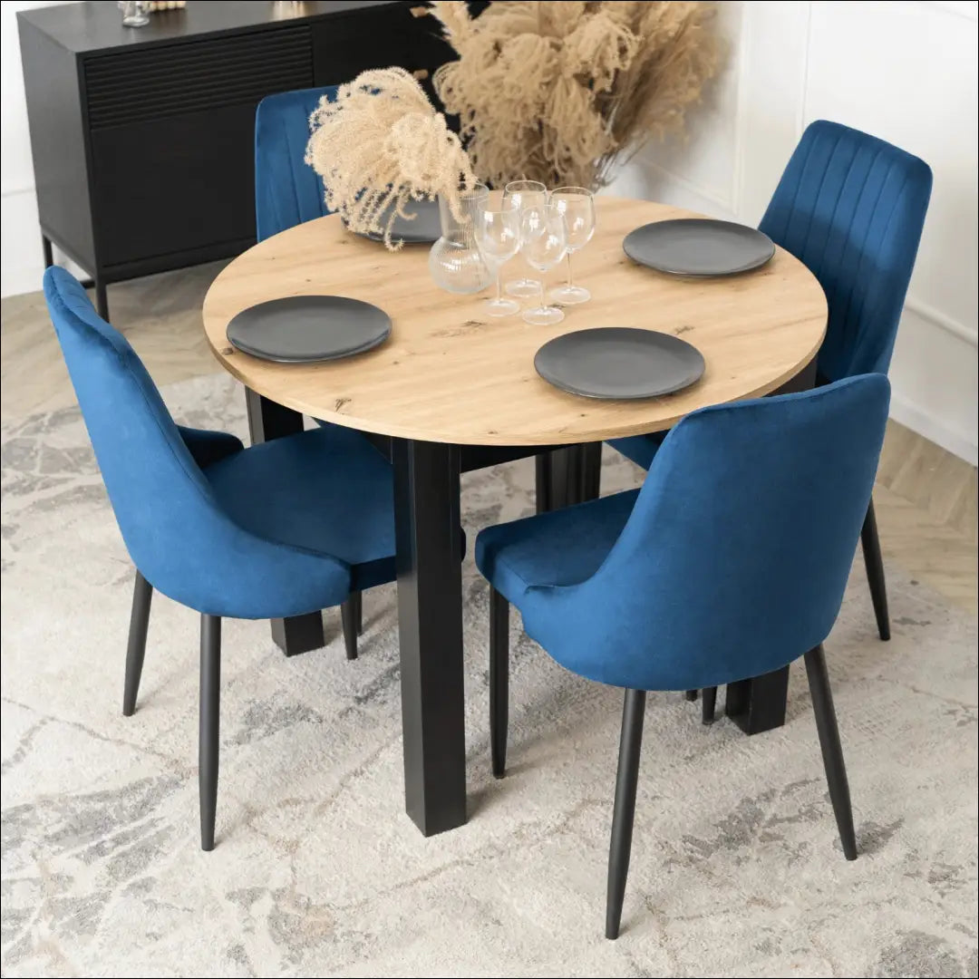 Kėdė su veliūro audiniu tamsiai mėlynos spalvos TE551 - €51 Save 15% 50-100, __label:Pristatymas 5-14 d.d., elite,