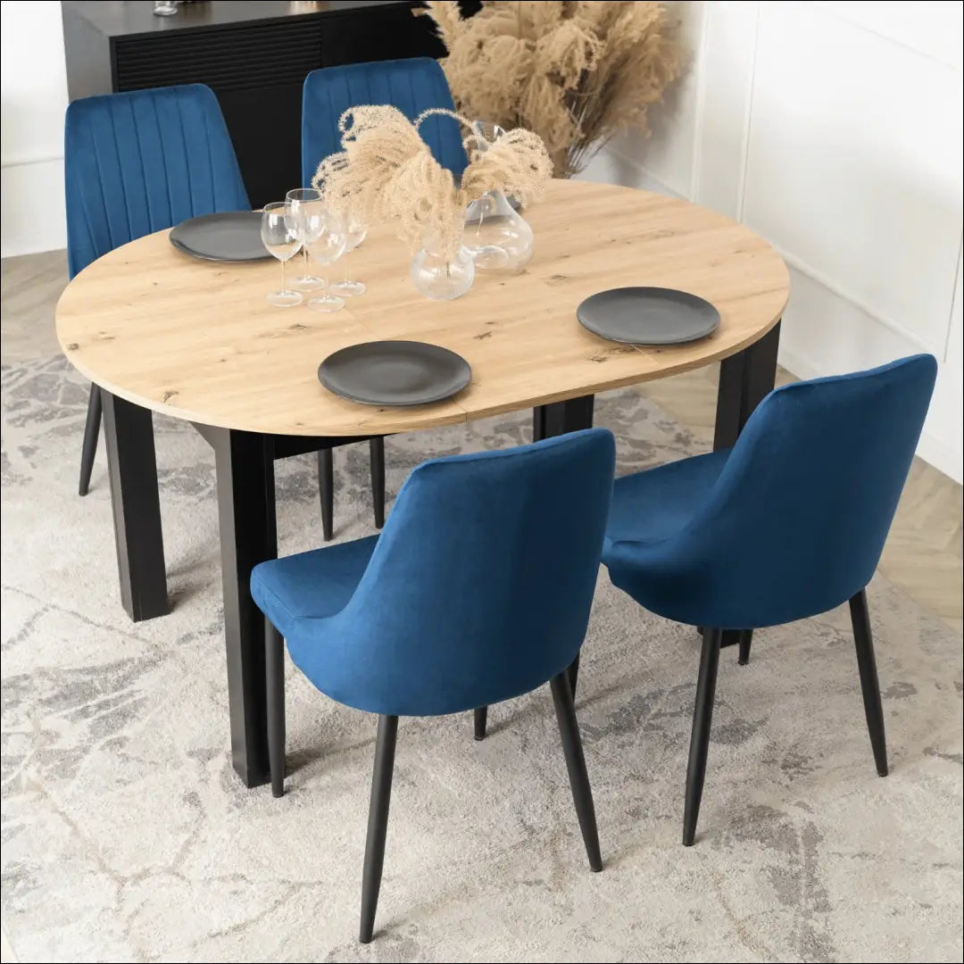 Kėdė su veliūro audiniu tamsiai mėlynos spalvos TE551 - €51 Save 15% 50-100, __label:Pristatymas 5-14 d.d., elite,