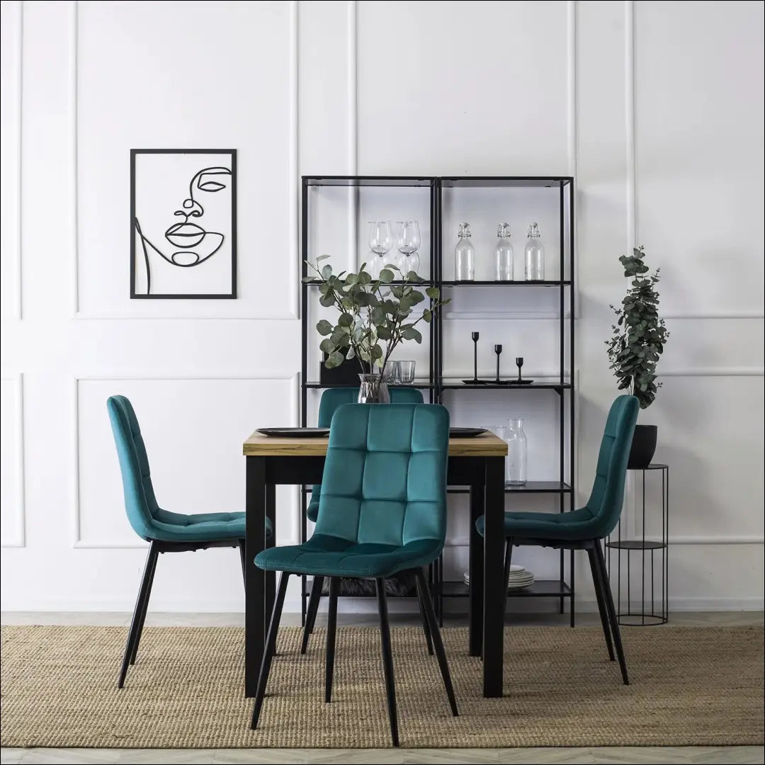 Kėdė su veliūro audiniu TE122 - €35 Save 15% 25-50, __label:Pristatymas 5-14 d.d., elite, Krzesła, spalva-turkio Turkio