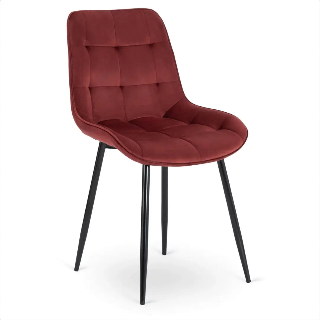 Kėdė su veliūro audiniu TE797 - €43 Save 15% 25-50, __label:Pristatymas 5-14 d.d., elite, spalva-raudona-ir-bordo,