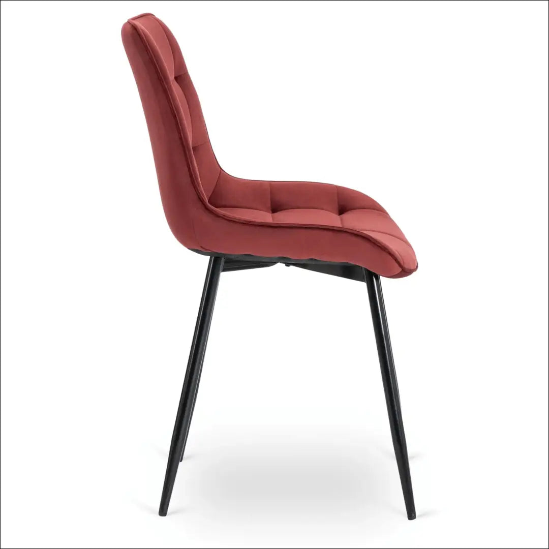 Kėdė su veliūro audiniu TE797 - €43 Save 15% 25-50, __label:Pristatymas 5-14 d.d., elite, spalva-raudona-ir-bordo,
