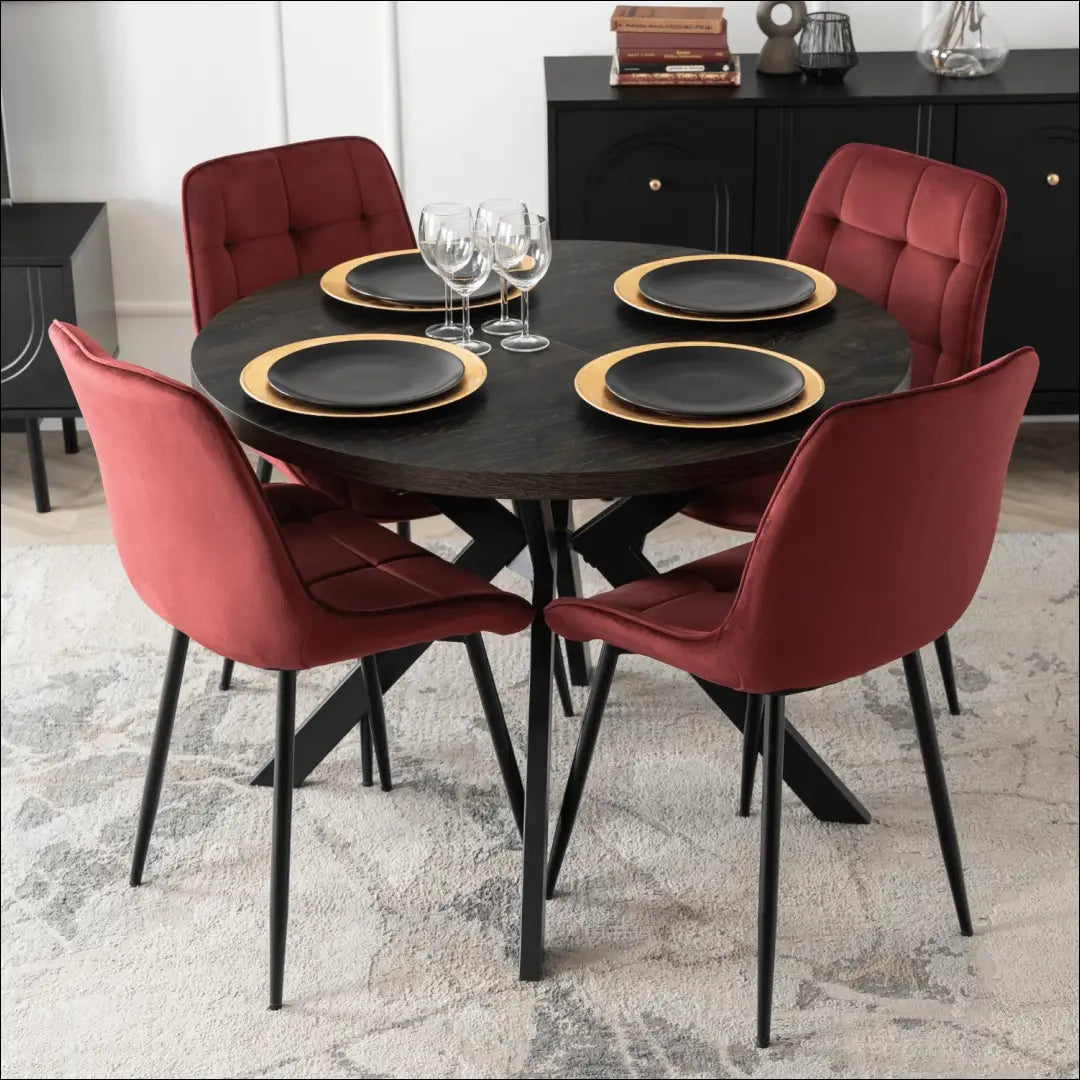 Kėdė su veliūro audiniu TE797 - €43 Save 15% 25-50, __label:Pristatymas 5-14 d.d., elite, spalva-raudona-ir-bordo,
