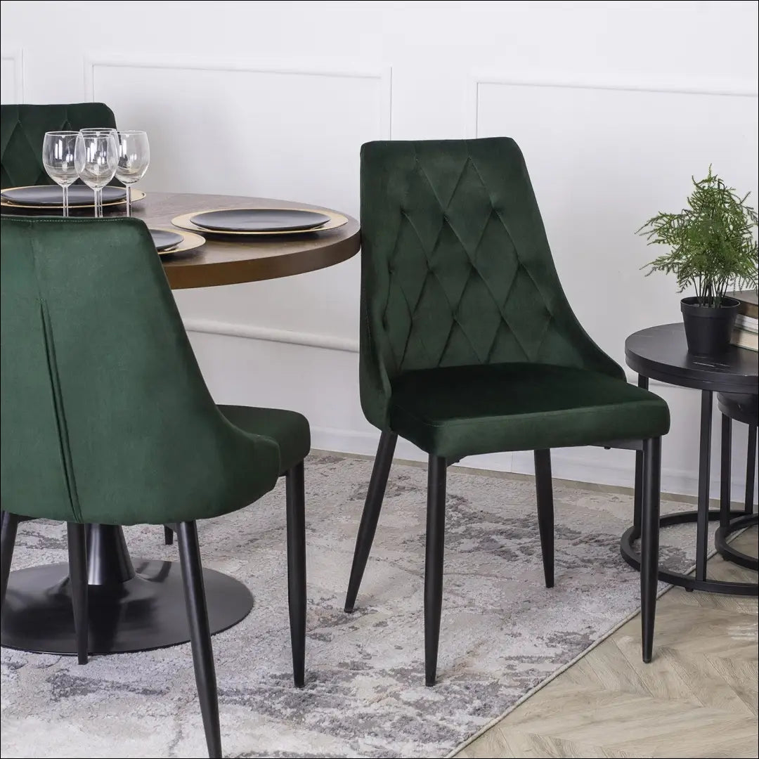 Kėdė su veliūro audiniu žalios spalvos TE028 - €48 Save 15% 25-50, __label:Pristatymas 5-14 d.d., elite, Krzesła,