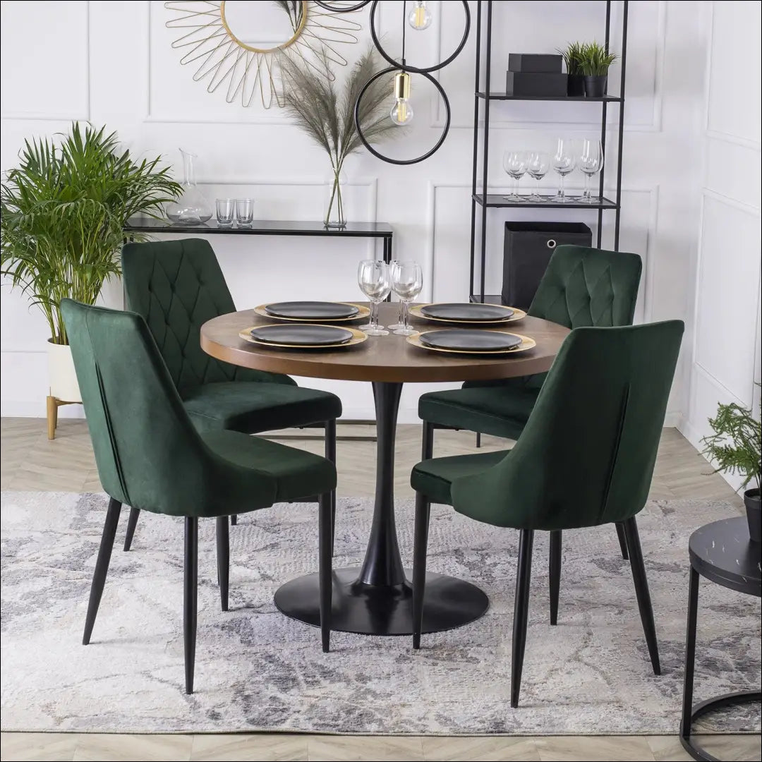 Kėdė su veliūro audiniu žalios spalvos TE028 - €48 Save 15% 25-50, __label:Pristatymas 5-14 d.d., elite, Krzesła,