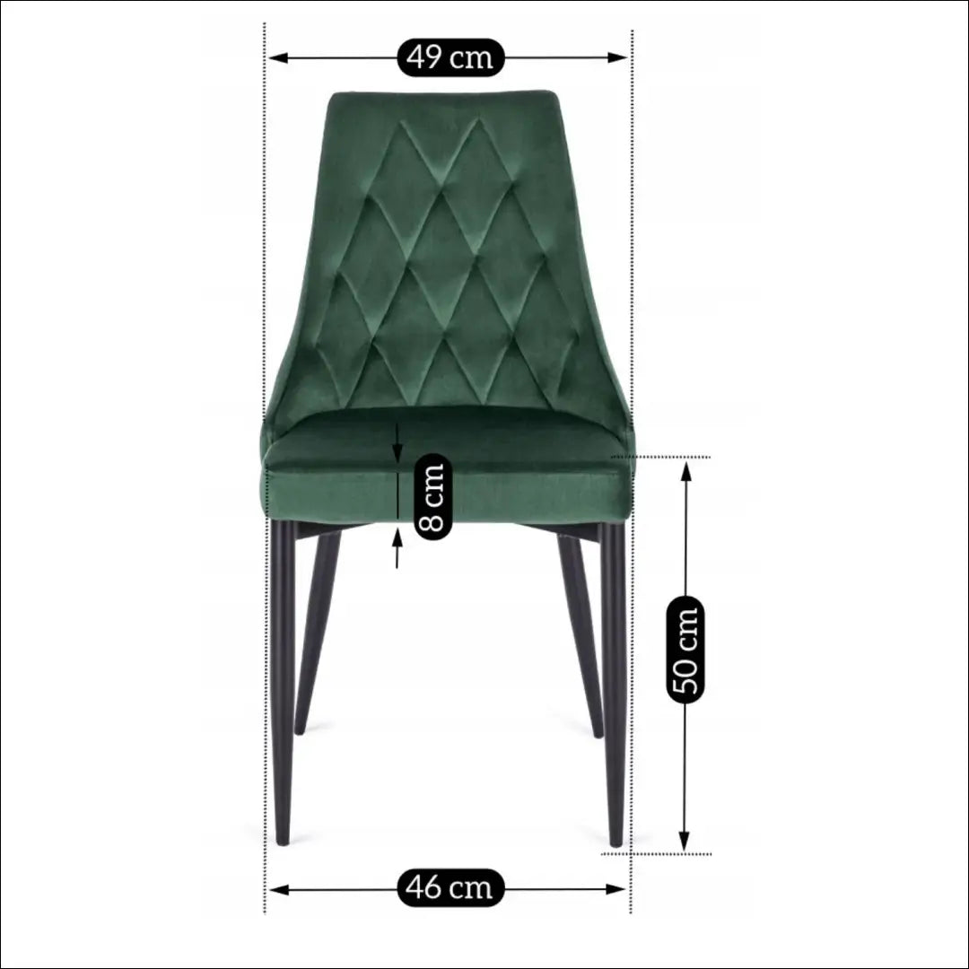 Kėdė su veliūro audiniu žalios spalvos TE028 - €48 Save 15% 25-50, __label:Pristatymas 5-14 d.d., elite, Krzesła,