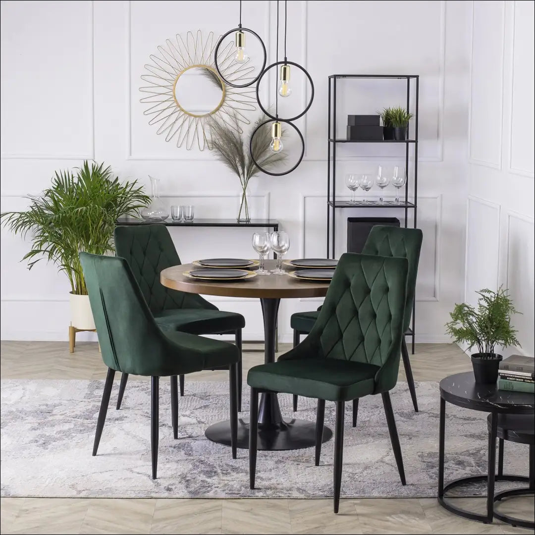 Kėdė su veliūro audiniu žalios spalvos TE028 - €48 Save 15% 25-50, __label:Pristatymas 5-14 d.d., elite, Krzesła,