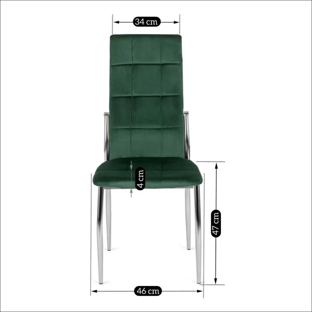 Kėdė su veliūro audiniu žalios spalvos TE038 - €43 Save 15% 25-50, __label:Pristatymas 5-14 d.d., elite, Krzesła,