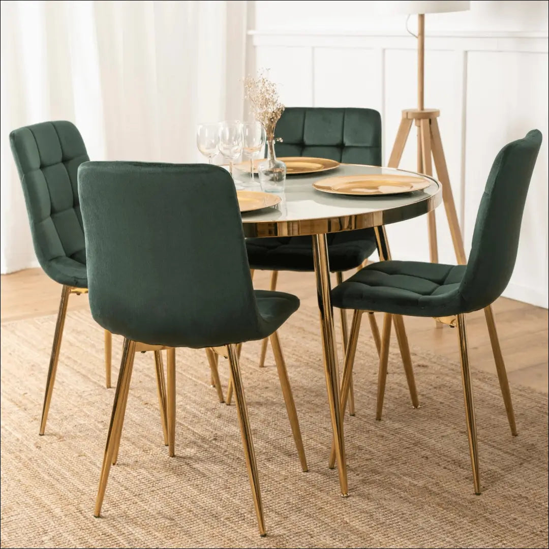 Kėdė su veliūro audiniu žalios spalvos TE110 - €43 Save 15% 25-50, __label:Pristatymas 5-14 d.d., elite, Krzesła,