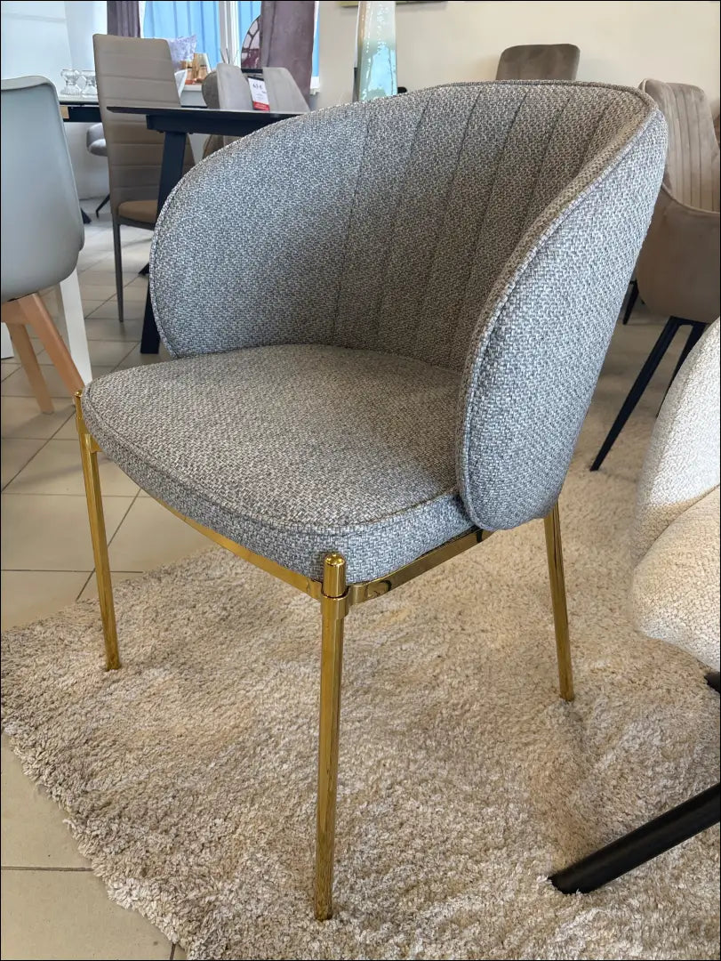 Kėdė VI1025 - €128 Save 20% 100-200, __label:Pristatymas 1-2 d.d., color-pilka, kedes-valgomojo, material-gobelenas