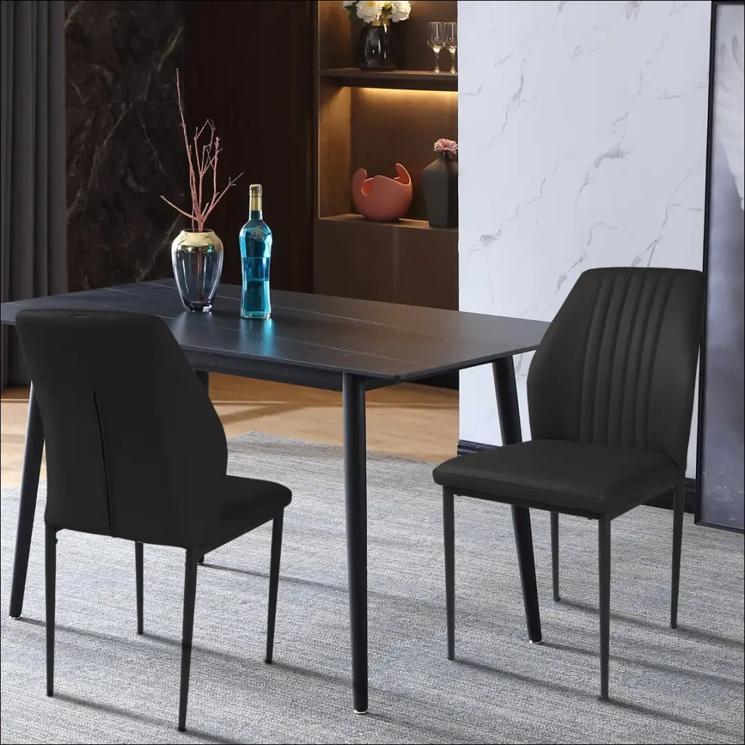 Kėdė VI1031 - €40 Save 50% 25-50, __label:Pristatymas 1-2 d.d., color-juoda, kedes-valgomojo, material-dirbtine-oda €25