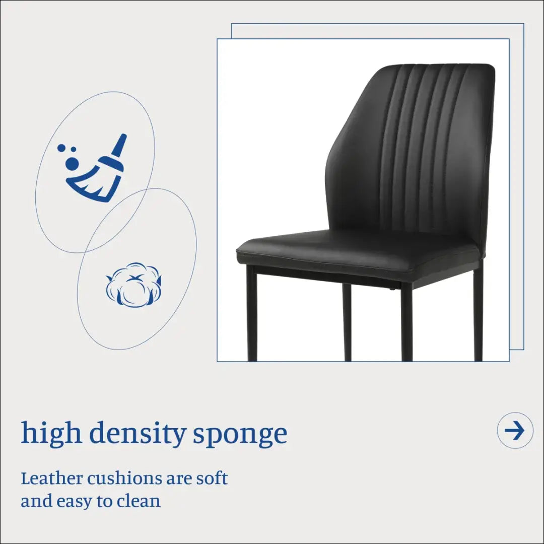 Kėdė VI1031 - €37 Save 50% 25-50, __label:Pristatymas 1-2 d.d., color-juoda, kedes-valgomojo, material-dirbtine-oda €25