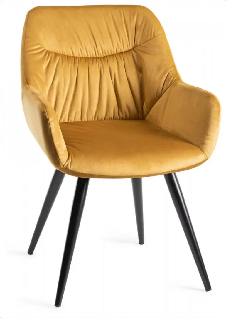 Kėdė VI1033 - €61 Save 55% 50-100, __label:Pristatymas 1-2 d.d., color-geltona, kedes-valgomojo, material-aksomas €50