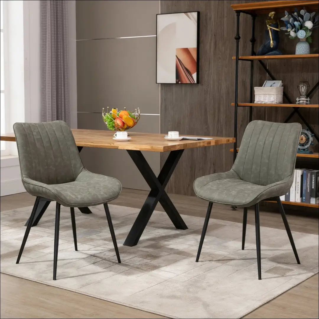 Kėdė VI1036 - €52 Save 55% 50-100, __label:Pristatymas 1-2 d.d., color-pilka, kedes-valgomojo, material-dirbtine-oda