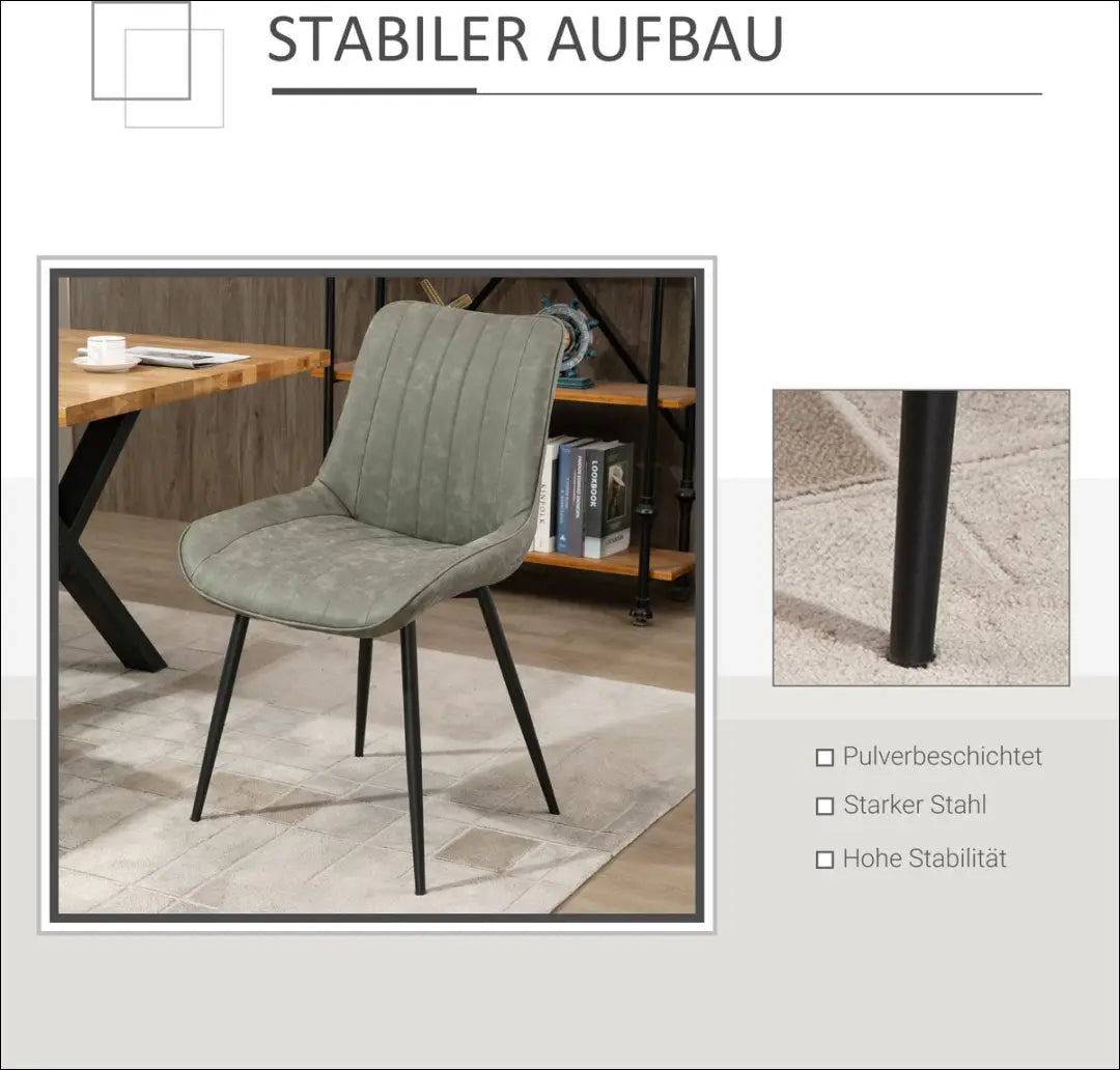 Kėdė VI1036 - €52 Save 55% 50-100, __label:Pristatymas 1-2 d.d., color-pilka, kedes-valgomojo, material-dirbtine-oda