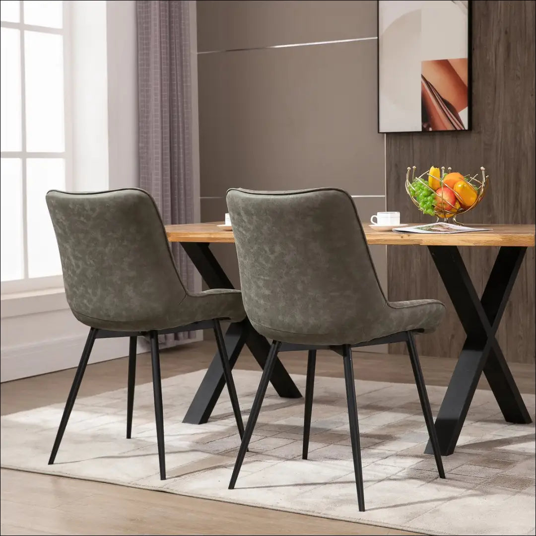 Kėdė VI1036 - €52 Save 55% 50-100, __label:Pristatymas 1-2 d.d., color-pilka, kedes-valgomojo, material-dirbtine-oda