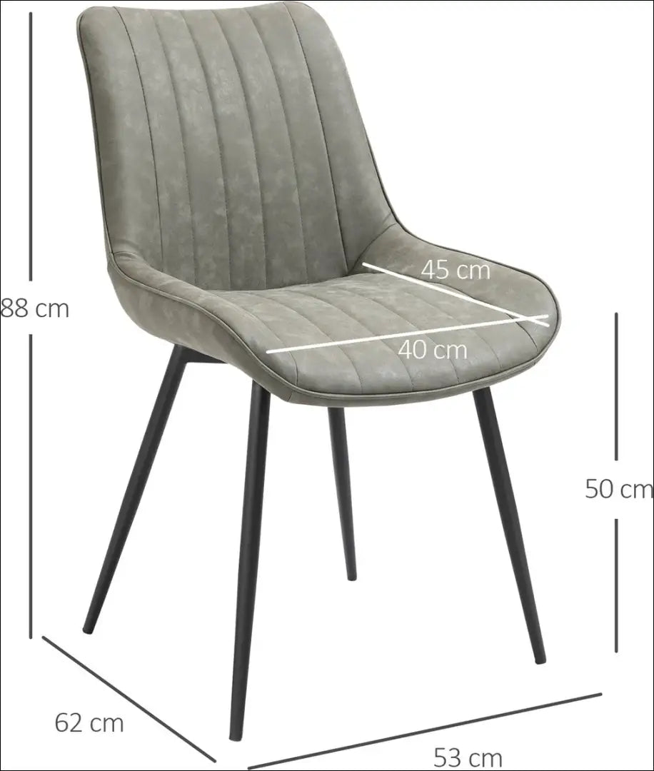 Kėdė VI1036 - €52 Save 55% 50-100, __label:Pristatymas 1-2 d.d., color-pilka, kedes-valgomojo, material-dirbtine-oda