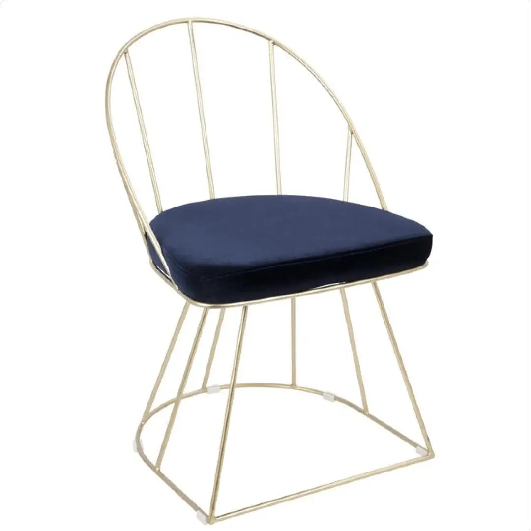 Kėdė VI1041 - €95 Save 50% 50-100, __label:Pristatymas 1-2 d.d., color-auksine, color-melyna, foteliai €50 to €100