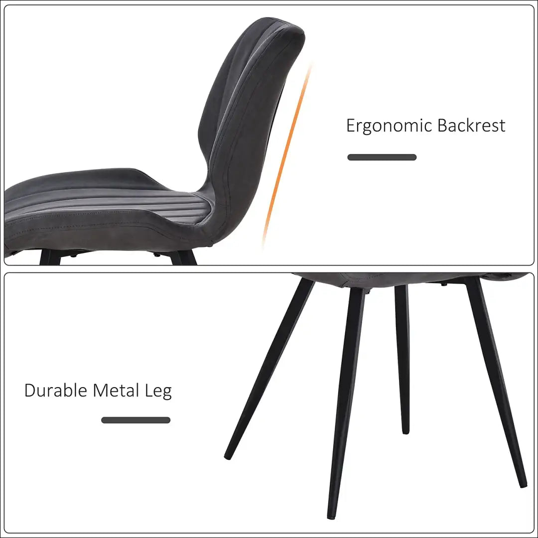 Kėdė VI1045 - €69 Save 50% 50-100, __label:Pristatymas 1-2 d.d., color-pilka, kedes-valgomojo, material-dirbtine-oda