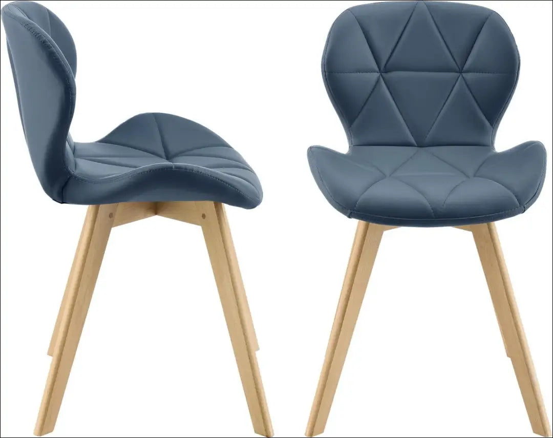 Kėdė VI1051 - €56 Save 55% 50-100, __label:Pristatymas 1-2 d.d., color-melyna, kedes-valgomojo, material-dirbtine-oda