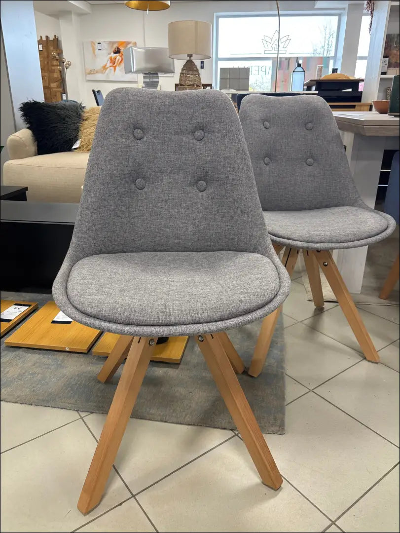 Kėdė VI1096 - €39 Save 55% 25-50, __label:Pristatymas 1-2 d.d., color-pilka, kedes-valgomojo, material-gobelenas €25