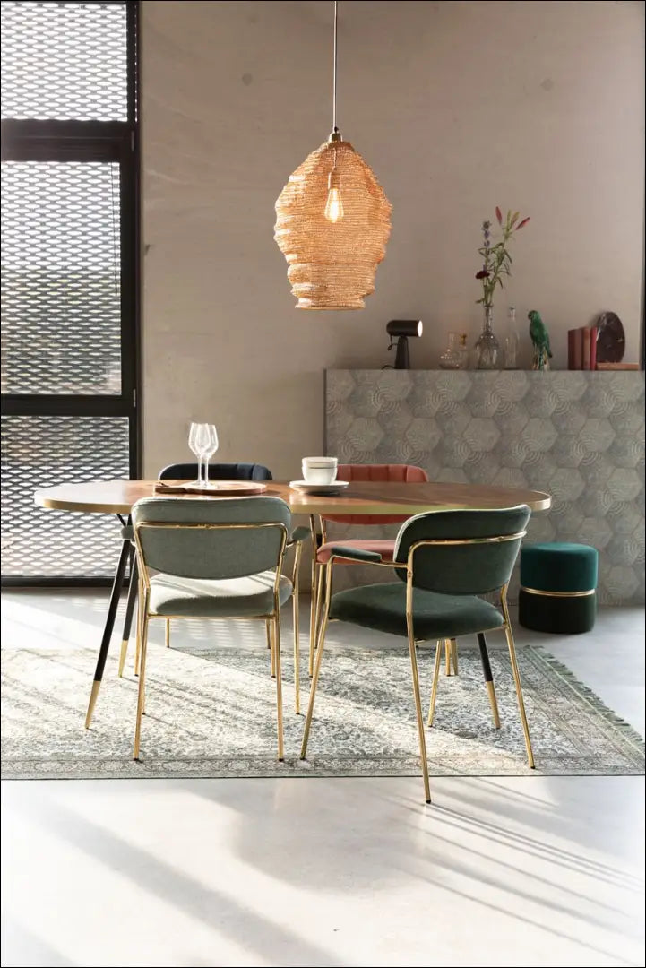 Kėdė VI1104 - €84 Save 50% 50-100, __label:Pristatymas 1-2 d.d., color-auksine, color-zalia, kedes-valgomojo €50