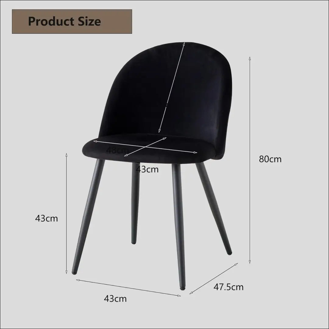 Kėdė VI1105 - €75 Save 50% 50-100, __label:Pristatymas 1-2 d.d., color-juoda, kedes-valgomojo, material-aksomas €50