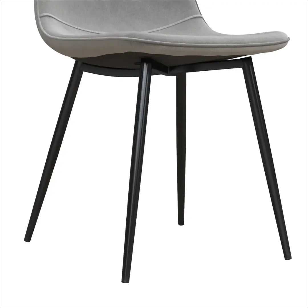 Kėdė VI1117 - €49 Save 50% 25-50, __label:Pristatymas 1-2 d.d., color-pilka, kedes-valgomojo, material-aksomas €25