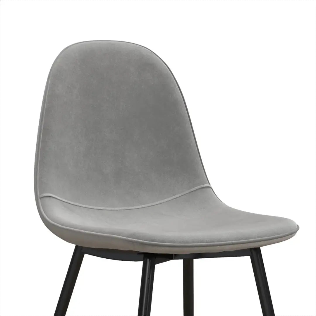 Kėdė VI1117 - €49 Save 50% 25-50, __label:Pristatymas 1-2 d.d., color-pilka, kedes-valgomojo, material-aksomas €25