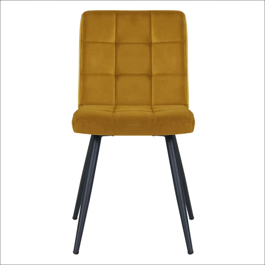 Kėdė VI1141 - €57 Save 50% 50-100, __label:Pristatymas 1-2 d.d., color-geltona, kedes-valgomojo, material-aksomas €50