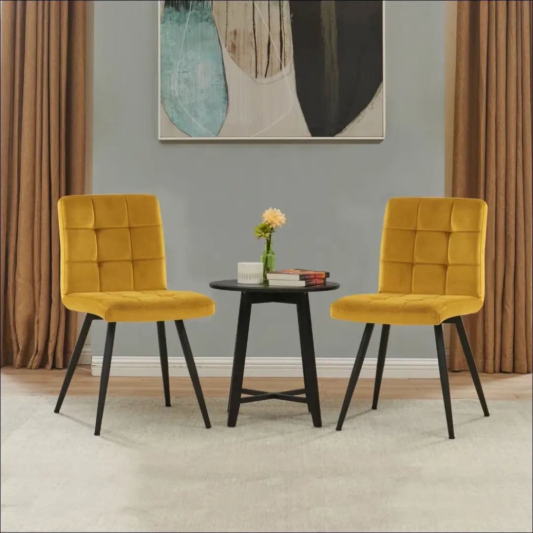 Kėdė VI1141 - €57 Save 50% 50-100, __label:Pristatymas 1-2 d.d., color-geltona, kedes-valgomojo, material-aksomas €50