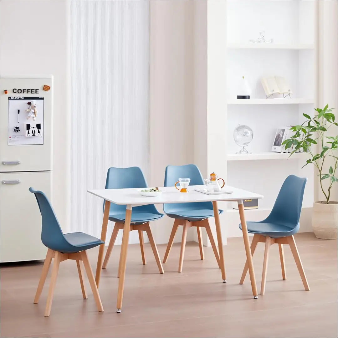 Kėdė VI1156 - €48 Save 50% 25-50, __label:Pristatymas 1-2 d.d., color-melyna, kedes-valgomojo, material-dirbtine-oda