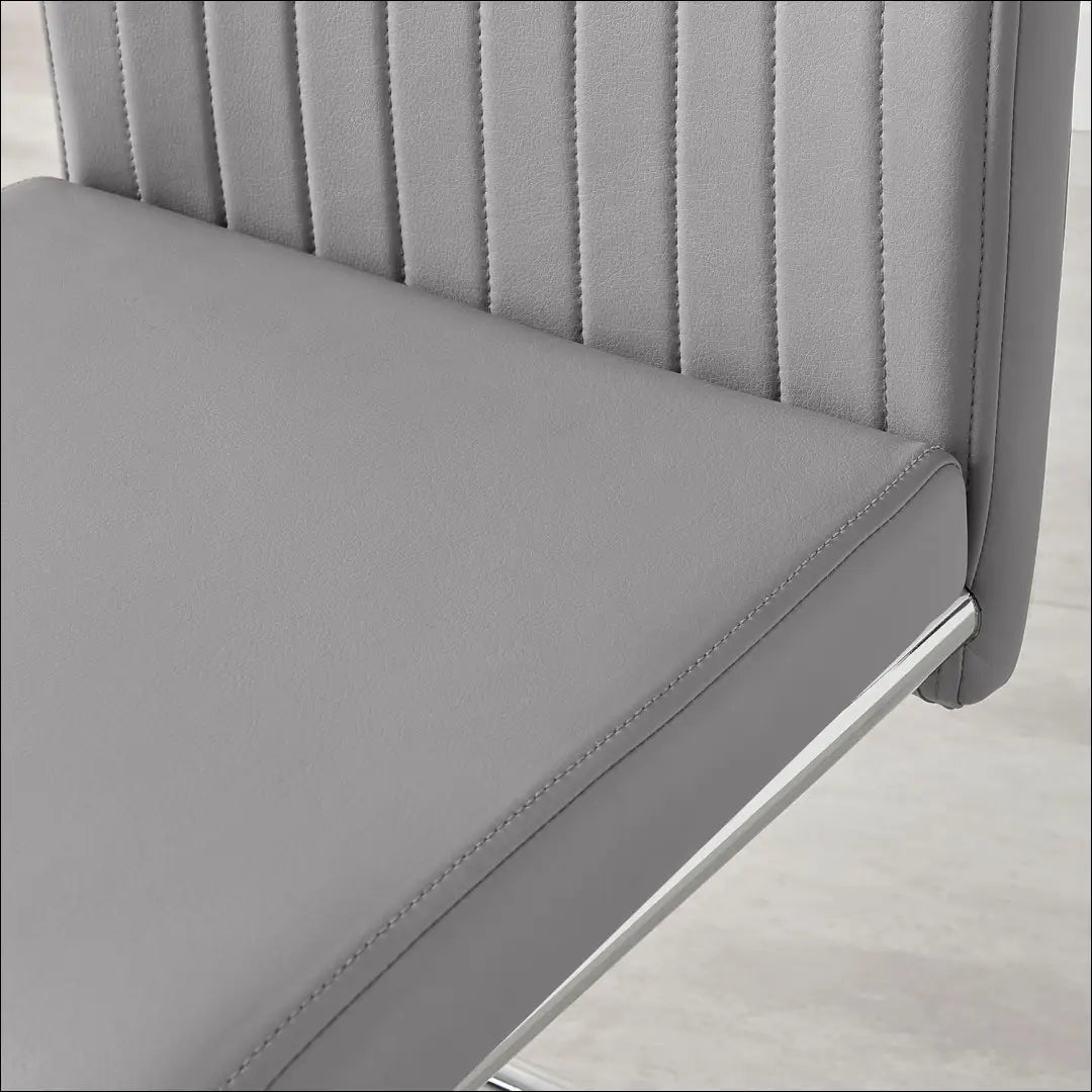 Kėdė VI1164 - €49 Save 50% 25-50, __label:Pristatymas 1-2 d.d., color-pilka, kedes-valgomojo, material-eko-oda €25