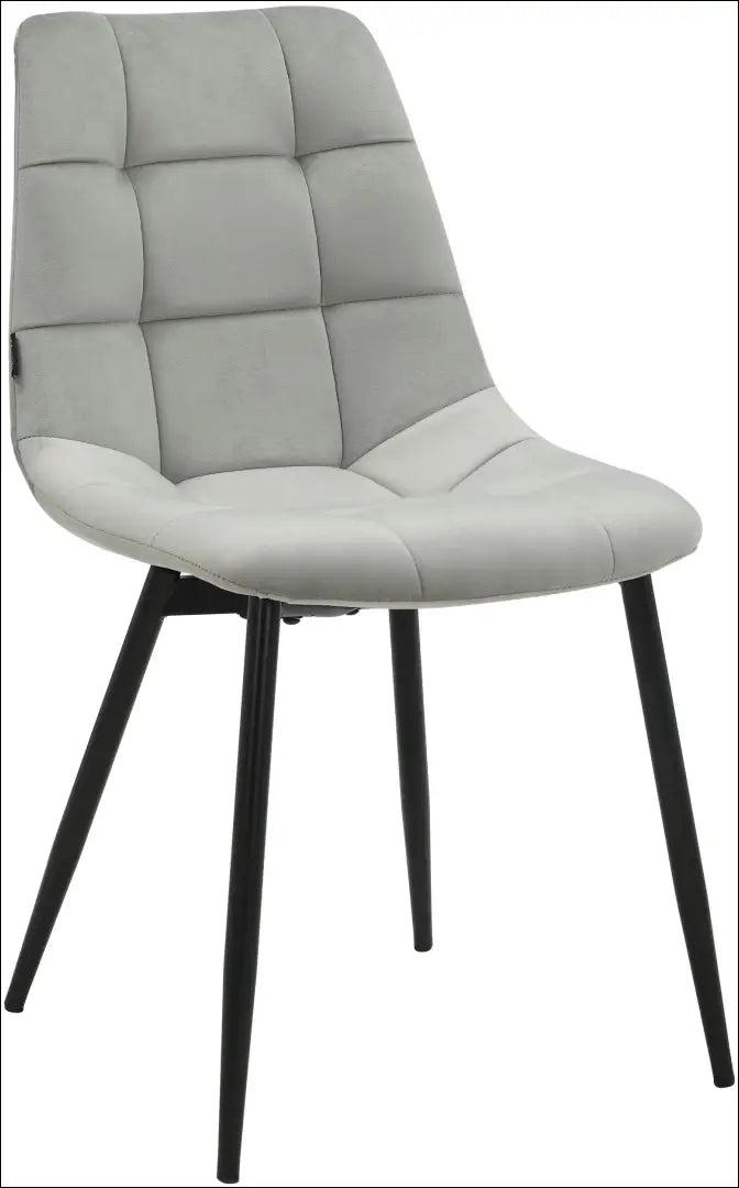 Kėdė VI1184 - €58 Save 50% 50-100, __label:Pristatymas 1-2 d.d., color-pilka, kedes-valgomojo, material-aksomas €50