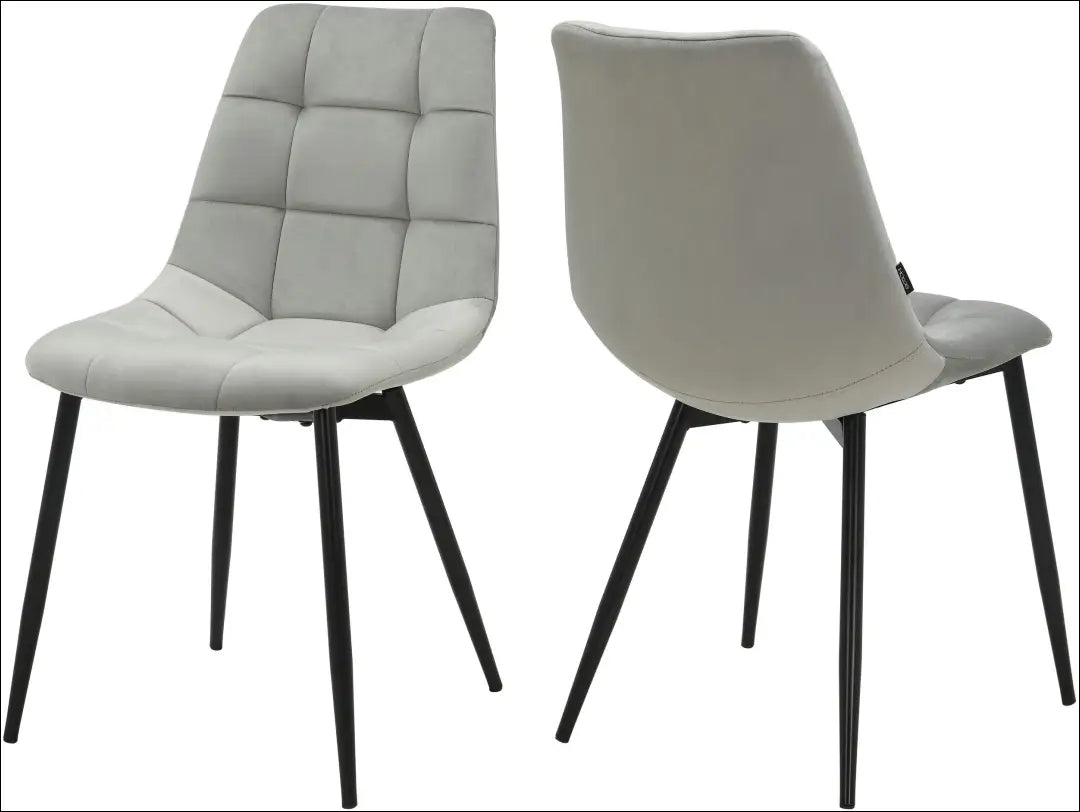 Kėdė VI1184 - €58 Save 50% 50-100, __label:Pristatymas 1-2 d.d., color-pilka, kedes-valgomojo, material-aksomas €50