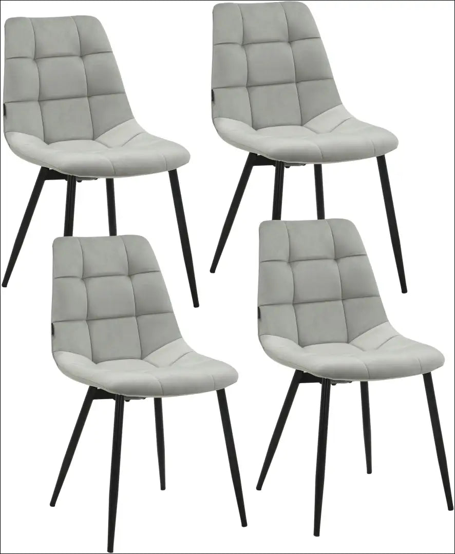 Kėdė VI1184 - €58 Save 50% 50-100, __label:Pristatymas 1-2 d.d., color-pilka, kedes-valgomojo, material-aksomas €50