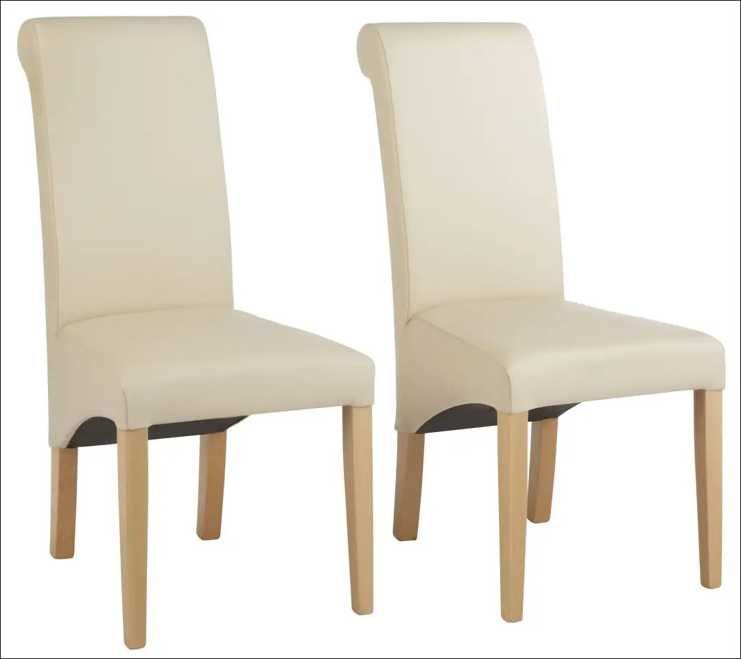 Kėdė VI1185 - €53 Save 50% 50-100, __label:Pristatymas 1-2 d.d., color-kremas, kedes-valgomojo, material-dirbtine-oda