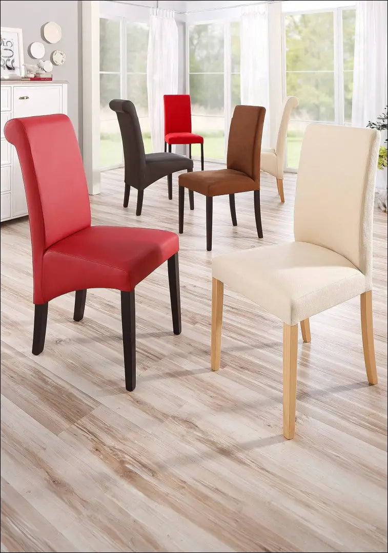 Kėdė VI1185 - €53 Save 50% 50-100, __label:Pristatymas 1-2 d.d., color-kremas, kedes-valgomojo, material-dirbtine-oda