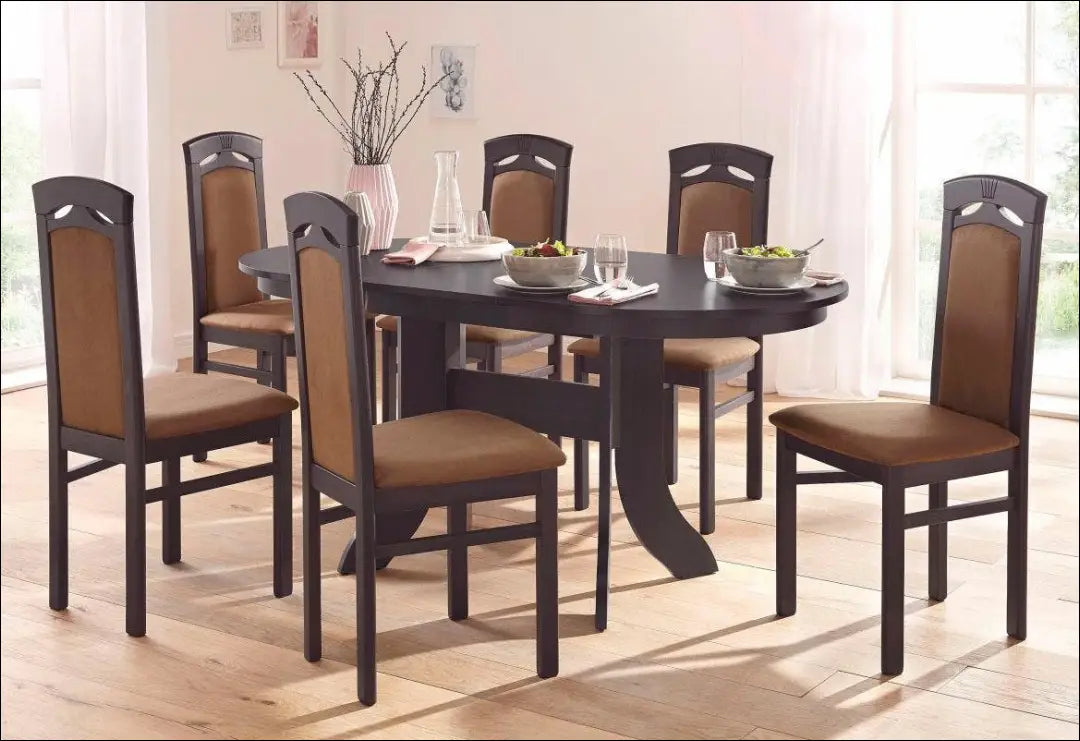 Kėdė VI1192 - €65 Save 50% 50-100, __label:Pristatymas 1-2 d.d., color-ruda, kedes-valgomojo, material-aksomas €50