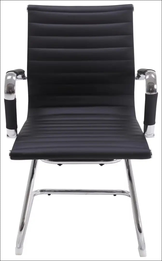 Kėdė VI1304 - €40 Save 65% 25-50, __label:Pristatymas 1-2 d.d., color-juoda, color-sidabrine, material-eko-oda €25