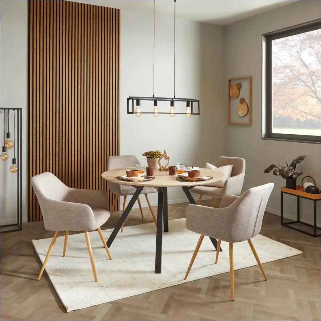 Kėdė VI1306 - €62 Save 50% 50-100, __label:Pristatymas 1-2 d.d., color-smelio, kedes-valgomojo, material-gobelenas €50