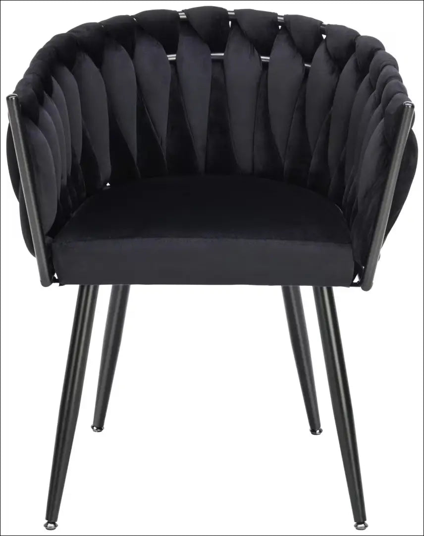 Kėdė VI1361 - €85 Save 50% 50-100, __label:Pristatymas 1-2 d.d., color-juoda, kedes-valgomojo, material-aksomas €50