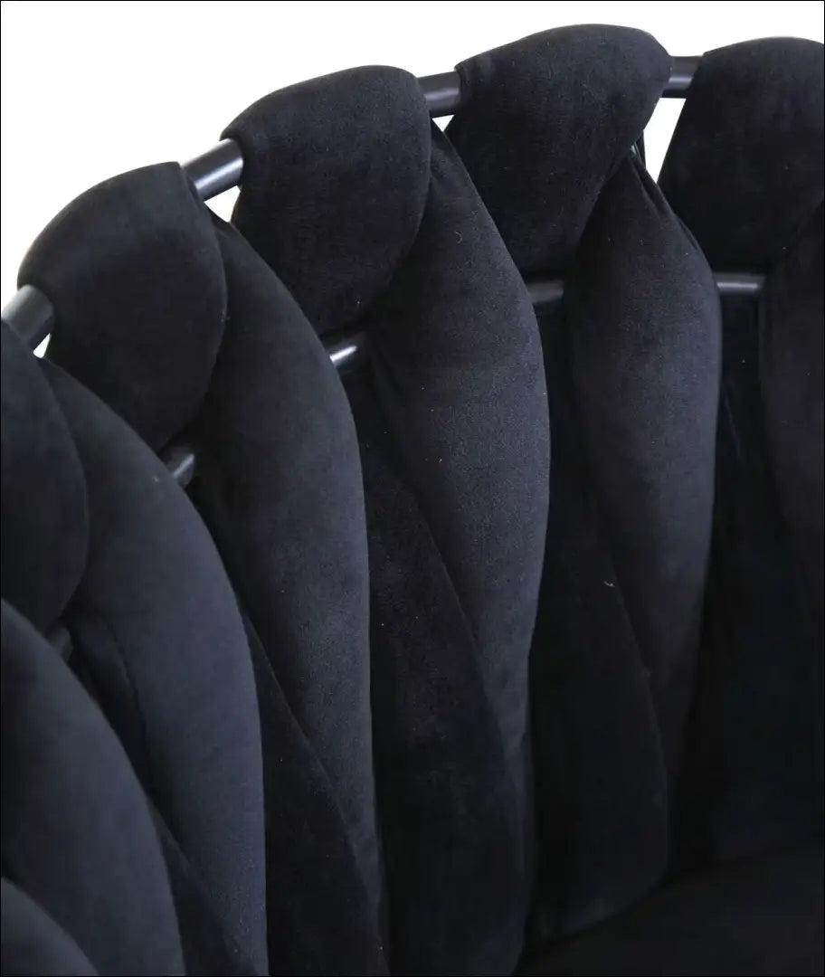 Kėdė VI1361 - €85 Save 50% 50-100, __label:Pristatymas 1-2 d.d., color-juoda, kedes-valgomojo, material-aksomas €50